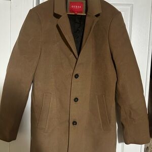 Guess Tan Trench Coat Classic Design